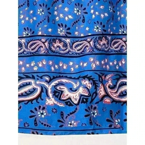 Crewcuts by J. Crew Girls Blue Cotton Printed Shift Dress Size 5 - Picture 4 of 6